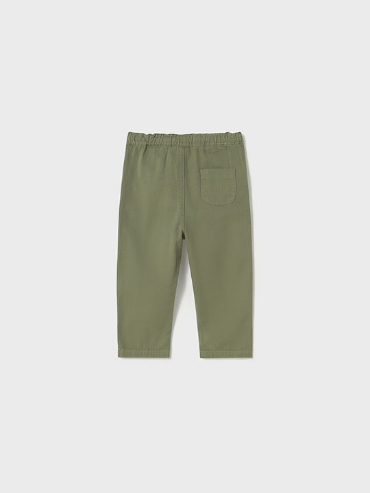 Mayoral Kids' Linen Pants Green