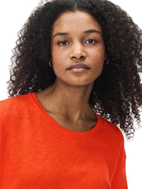 Women's Blouse Cotton Orange