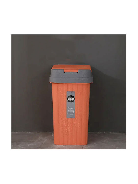 Coș de Gunoi Plastic Portocaliu 10lt 1buc