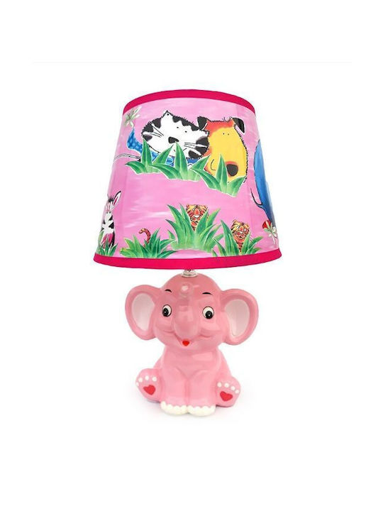 La Belle Maison Kinder Tischlampe Beistelltischlampe Rosa 20x20x32cm D1754