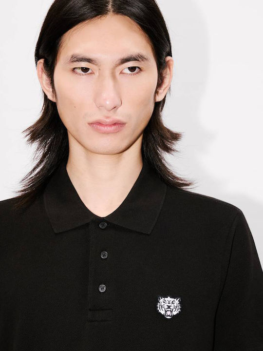 Happy Tiger Polo T-shirt Black