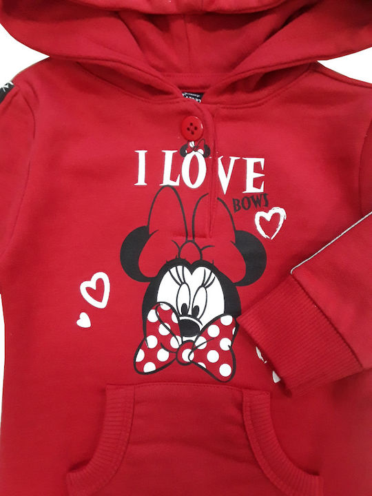 Disney Kids Sweatshirt with Hood and Pockets Red