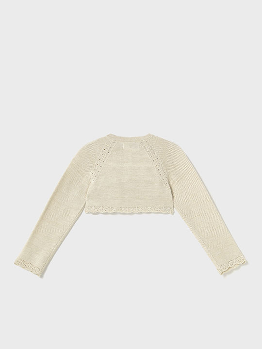 Kids Bolero Knitted Champagne
