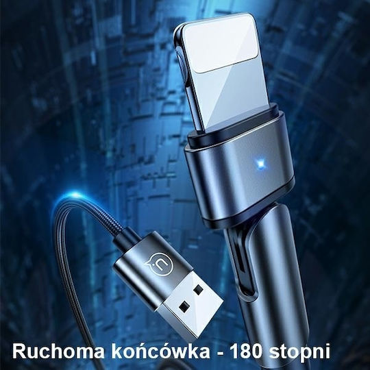 Usams Geflochten USB-A zu Lightning Kabel Grün 1m (SJ476USB02)