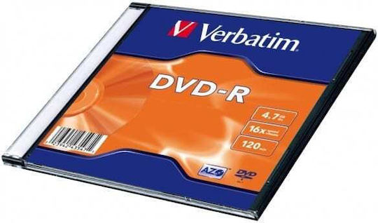 Verbatim Εγγράψιμο DVD-R 16x 4.7GB 1τμχ
