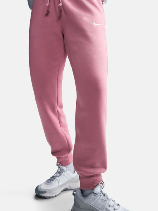 Sportswear Παντελόνι Φόρμας με Λάστιχο Fleece Ροζ