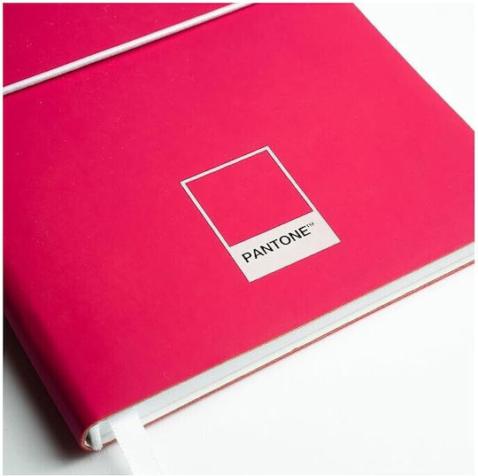 Pantone Notebook with Pen Holder Pink