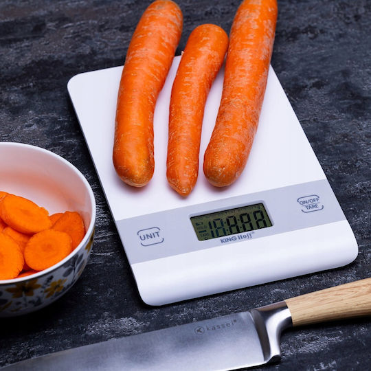KING Hoff Ψηφιακή Ζυγαριά Κουζίνας έως 5kg Λευκή