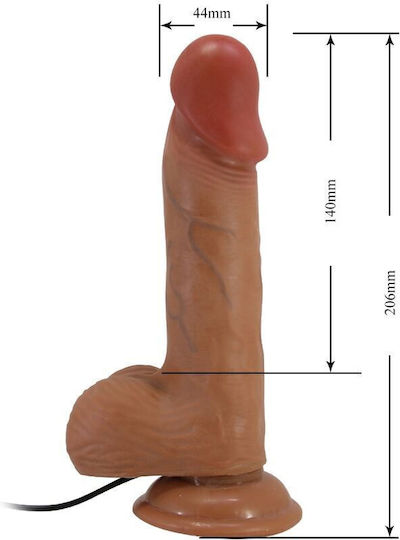 Baile Catoblepas Realistic Vibrator with Remote Control 20.6cm Flesh