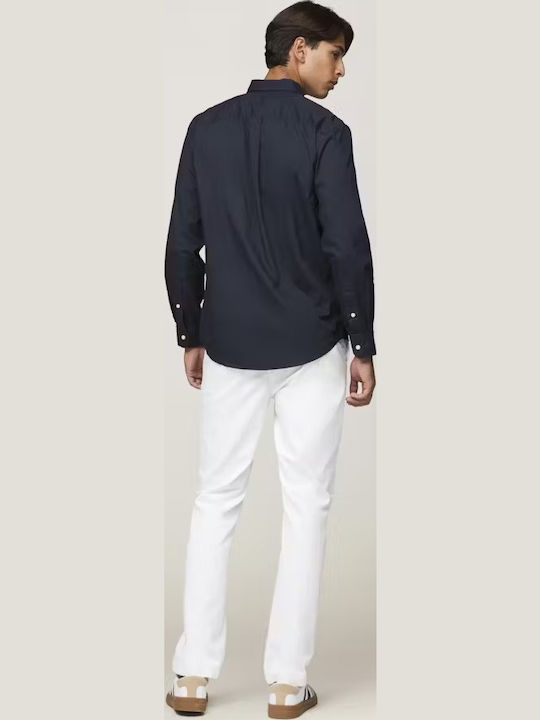 Langärmlig Baumwolle Hemd Dark Blue