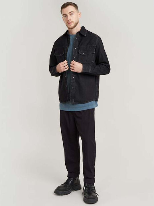 Dakota Langärmlig Jeans Hemd Schwarz