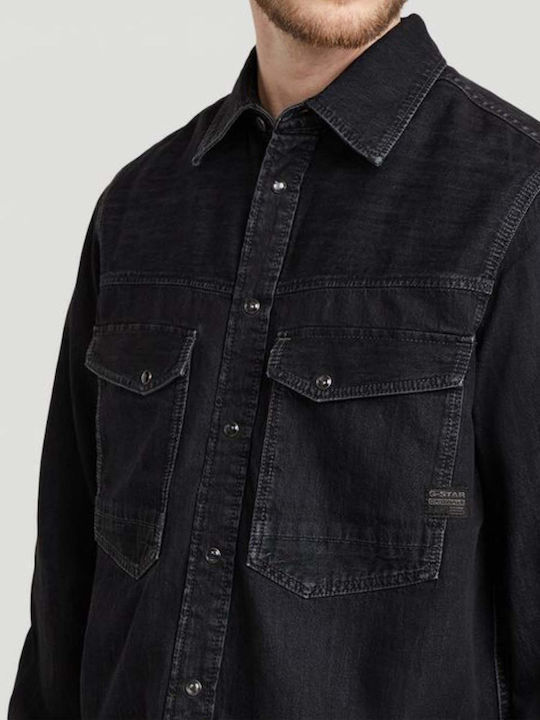 Dakota Langärmlig Jeans Hemd Schwarz