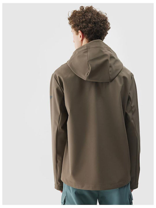 Softshell Χειμωνιάτικο Μπουφάν Softshell Αδιάβροχο και Αντιανεμικό Καφέ