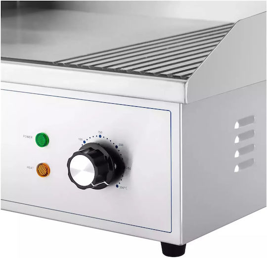 Royal Catering Ηλεκτρικό Πλατώ Ψησίματος 54.8x35x 3kW με Ραβδωτή Πλάκα