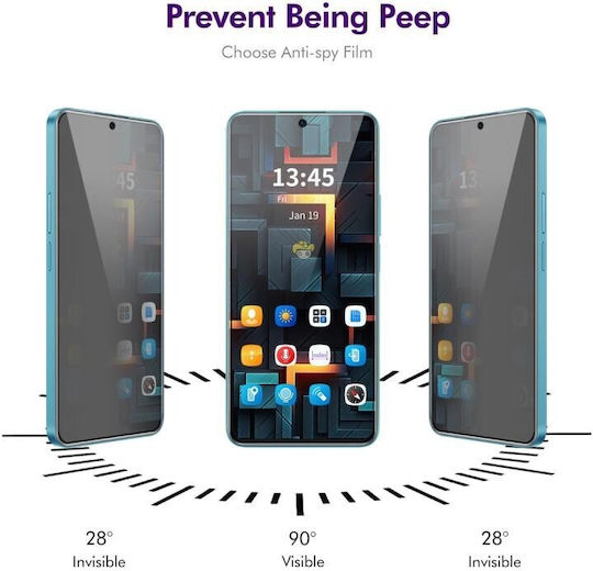 Privatsphäre Vollflächig gehärtetes Glas Schwarz (Xiaomi 14T / 14T Pro)