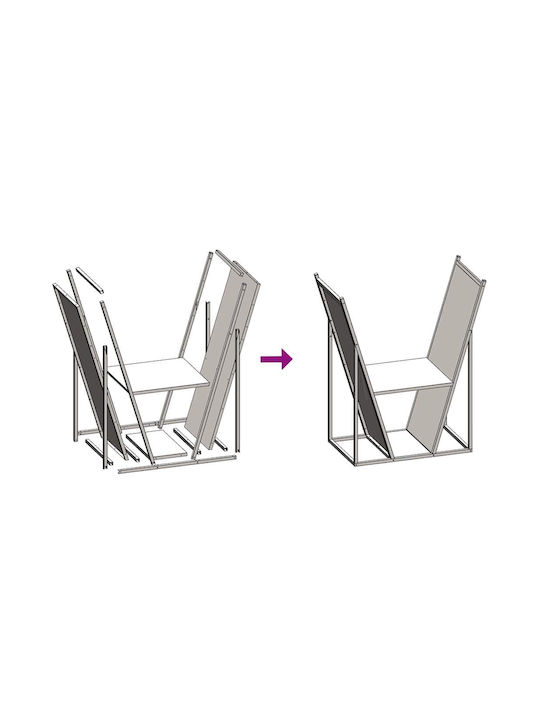 vidaXL Ξύλινο Ράφι Αποθήκευσης Ξύλων 69.5x35x81cm Λευκό