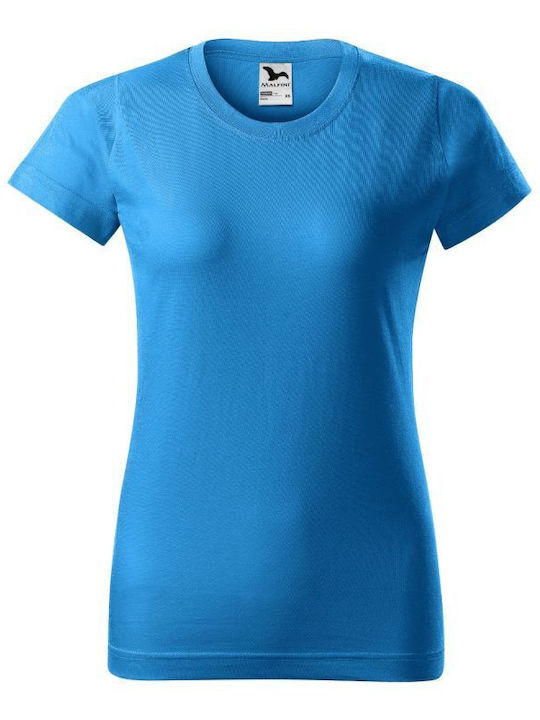 Malfini Basic Γυναικείο Διαφημιστικό T-shirt Κοντομάνικο Snorkel Blue