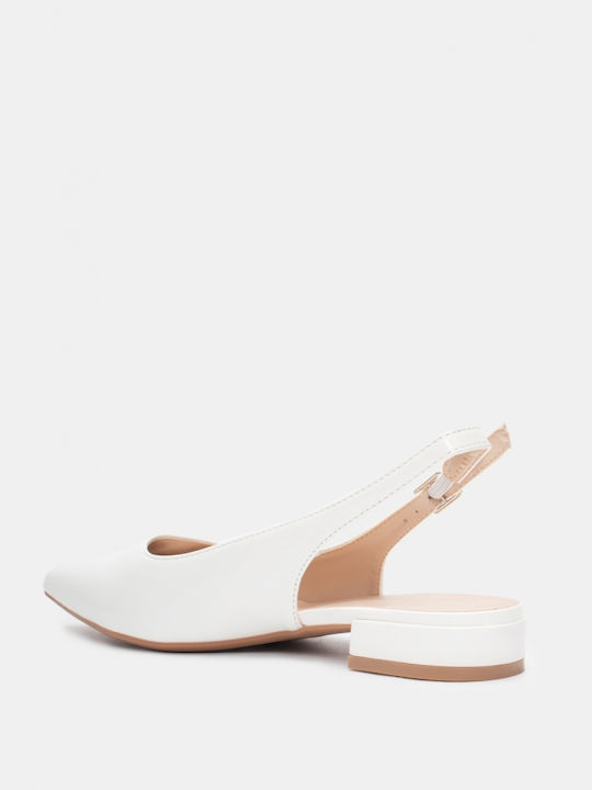 Luigi Patent Leather White Heels