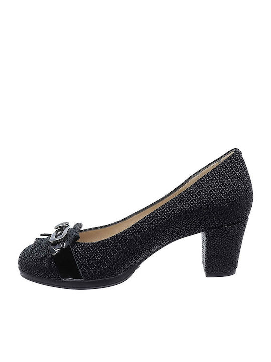 Leder Pumps Schwarz