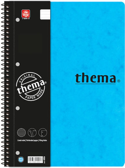Typotrust Spiral Notebook Ruled B5 150 Sheets 5 Subjects Thema 1pcs