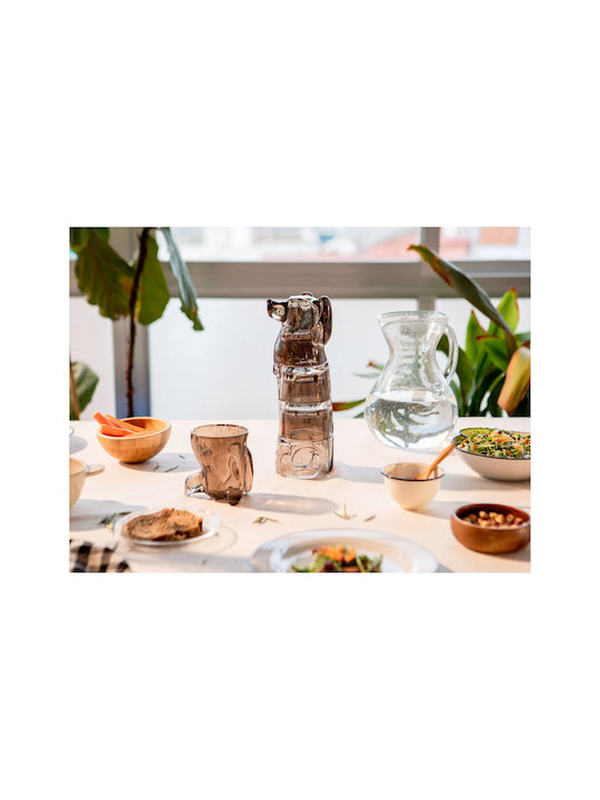 DOIY Set Gläser Kaffee/Freddo aus Glas in Braun Farbe 4Stück