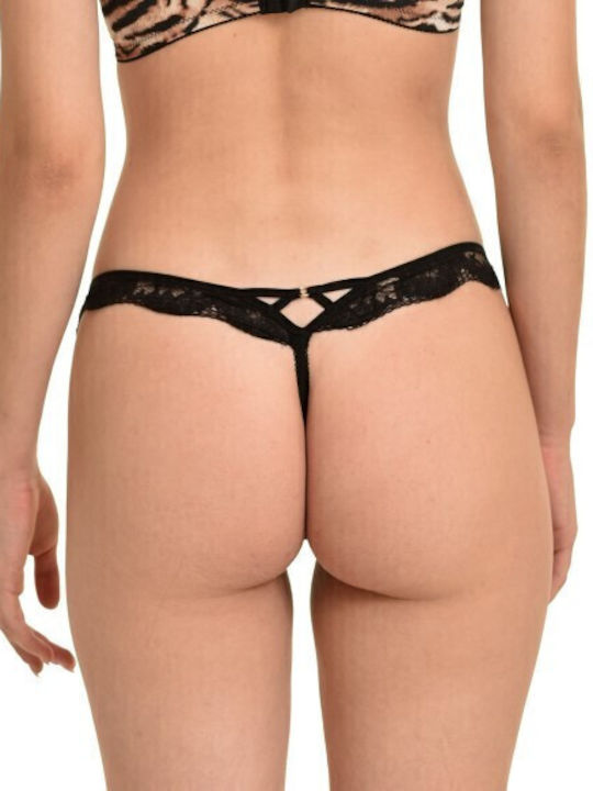 Miss Rosy Underwear Set with Bra & String Brown