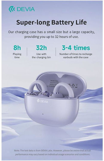 Devia EM402 Pro2 In-ear Bluetooth Handsfree Earphones with Charging Case Purple
