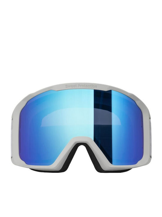 Sweet Protection Μάσκα Σκι & Snowboard Ενηλίκων Λευκή με Φακό σε Μπλε Χρώμα