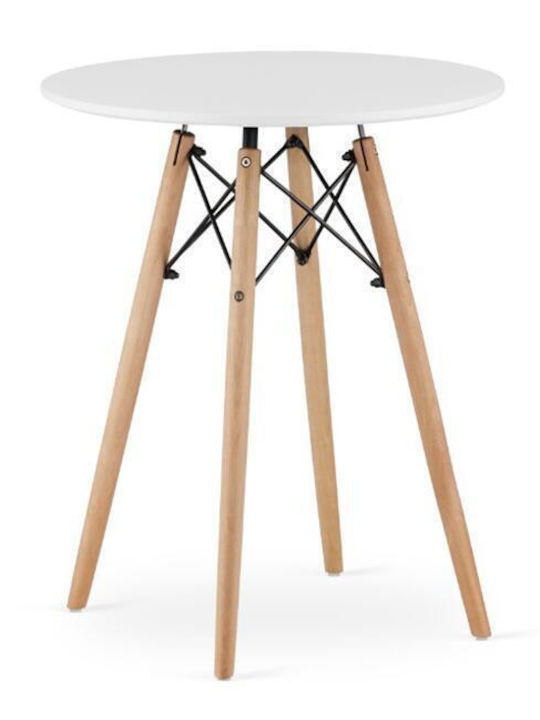 Table Wooden White 60x72cm