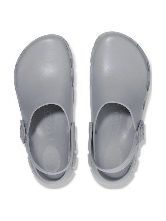 Birkenstock Birki Γυναικεία Ανατομικά Σαμπό Γκρι
