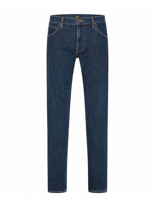 Daren Men's Elastic Jeans Pants with Regular Straight Fit Deep Dark Stone Dark Blue