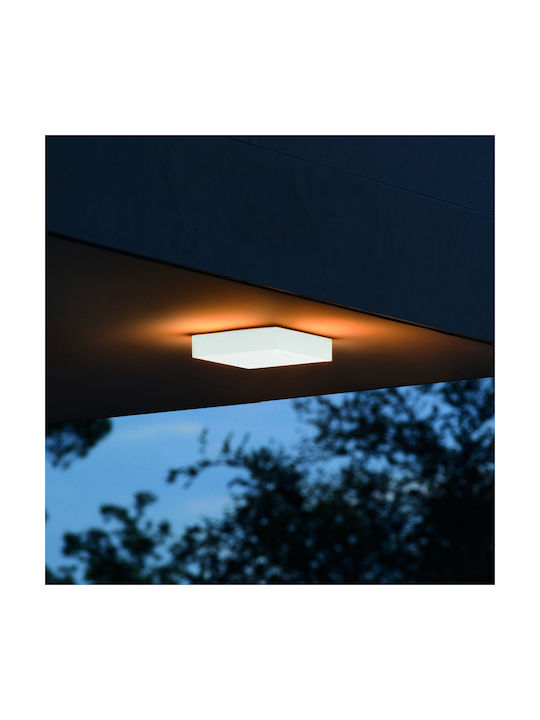 Ideal Lux Πλαφονιέρα Οροφής Εξωτερικού Χώρου με Ενσωματωμένο LED σε Λευκό Χρώμα 326238