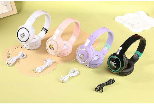 Gjby CA-044 Безжични Bluetooth On Ear Слушалки с 10 часа Работа Розови