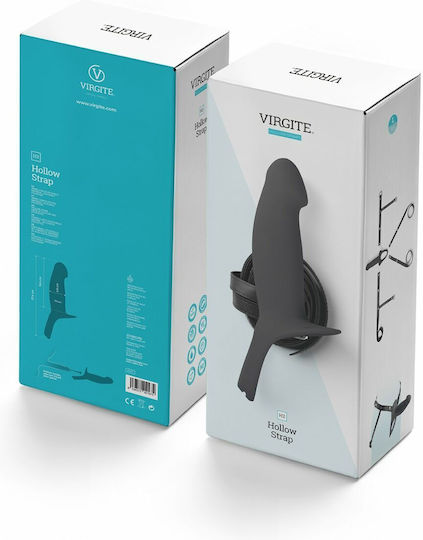 Virgite Harness με Dildo 27.4cm σε Μαύρο Χρώμα