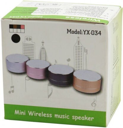 Bluetooth високоговорител 5W с живот на батерията до 8 часа Розов YX-034