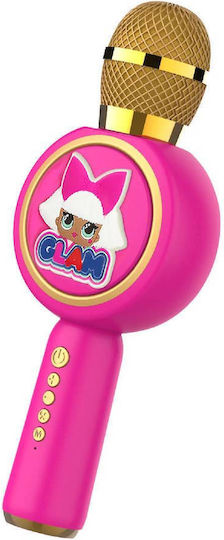 OTL Μικρόφωνο Karaoke Ασύρματο LOL Surprise ! GLAM PopSing LED LOL262 Ροζ