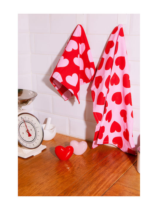 DOIY Handtuch in Rot Farbe 50x50cm