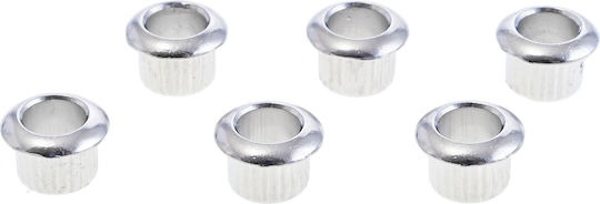 Fire & Stone Fire&stone Tuning Machine Bushings 6.2mm Chrome String Instrument Accessory in Gray Color