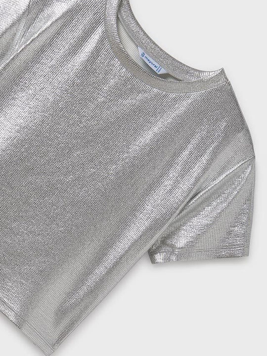 Kids Short-Sleeved Blouse Silver