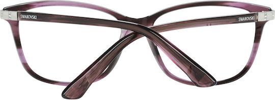 Swarovski Damen Acetat Brillengestell mit Rezept Lila SK5185 083