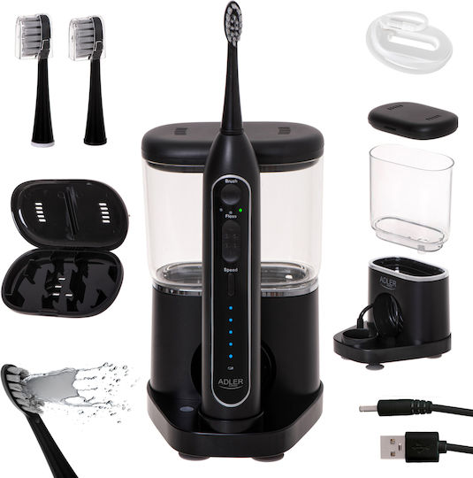 Adler Electric Toothbrush with Travel Case Black