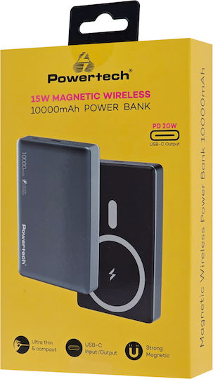 Powertech PT-1377 MagSafe Power Bank 10000mAh 20W Γκρι
