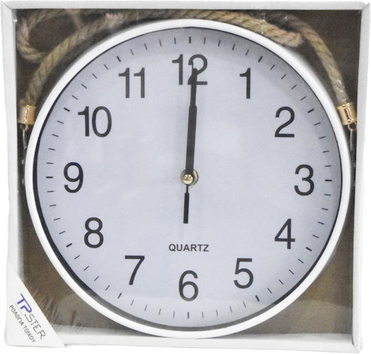 Tpster Wanduhr Weiß Ø25cm