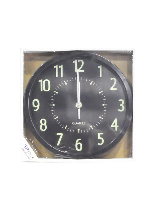 Tpster Wanduhr Schwarz Ø25cm