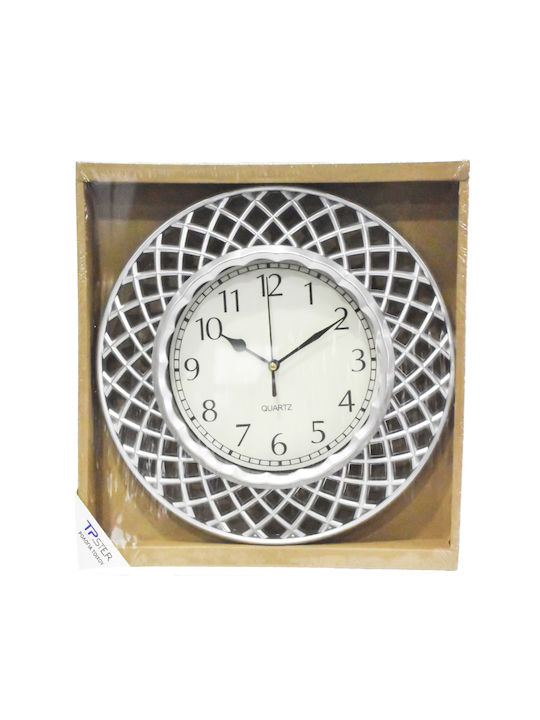 Tpster Wall Clock Silver Ø30cm