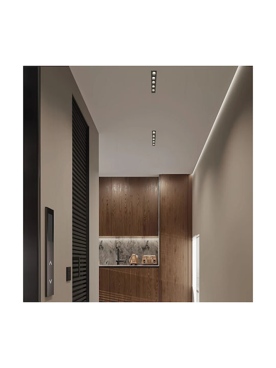 Home Lighting Recessed Spot with Integrated LED and Warm White Light Black 1pcs