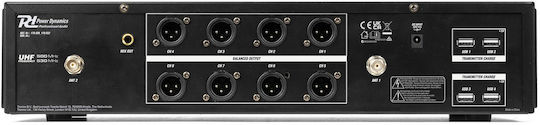 Power Dynamics PD528 Комплект Безжично Микрофон Ръчно изработено за Вокали в Черен Цвят 8τμχ