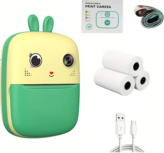 Hurtel Children's Camera with Thermal Printing Green