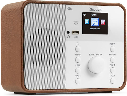 Audizio Nardo Tabletop Radio Electric DAB+ with Bluetooth White