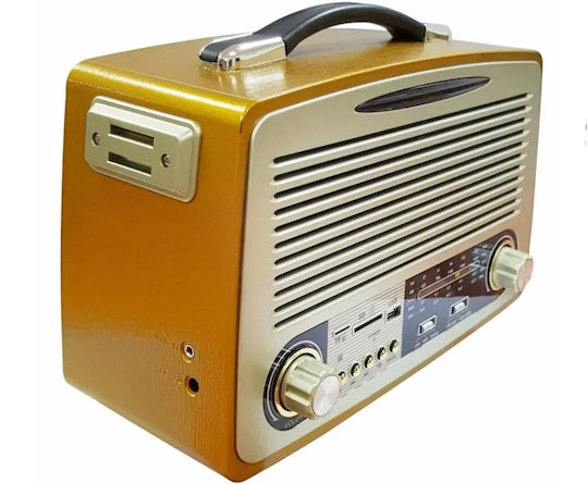 KEMAI MD-1700BT Retro Tabletop Radio Rechargeable with USB Black